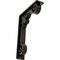 Ekena Millwork Fleur De Lis Wrought Iron Bracket, (Triple center brace), Antiqued Warm Silver 2"W x 7 1/2"D x 10"H BKTM02X07X10TFLAWS - alternate 1